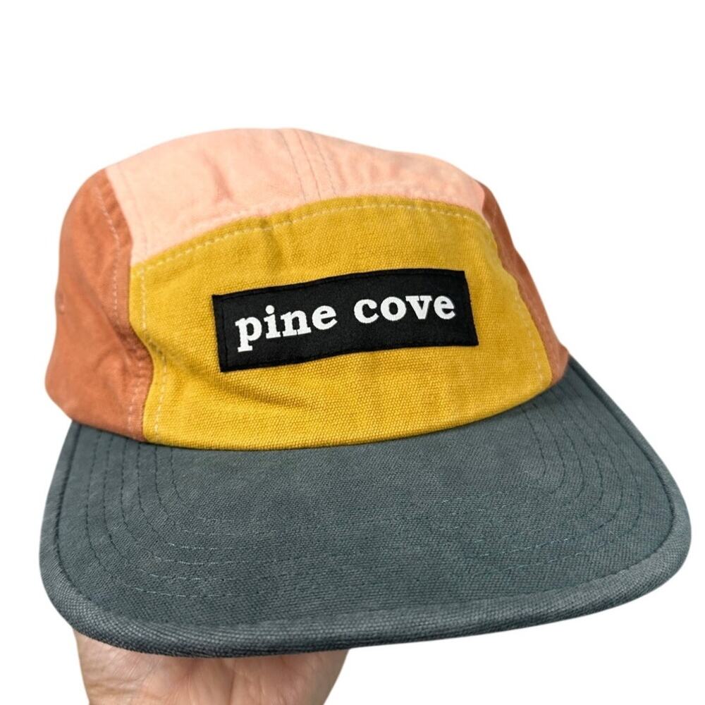 Pine Cove 5 Panel Camp Hat Cotton Colorblock Strapback